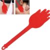 ZJchao Handheld Pat Massage, Silicone Scraping Pat Stick Acupoint Meridians Massage Pat Body Massage Pat Stick for Back Shoulder Body Muscle Fatigue Relief(red) - Image 3