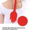 ZJchao Handheld Pat Massage, Silicone Scraping Pat Stick Acupoint Meridians Massage Pat Body Massage Pat Stick for Back Shoulder Body Muscle Fatigue Relief(red) - Image 5