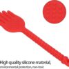 ZJchao Handheld Pat Massage, Silicone Scraping Pat Stick Acupoint Meridians Massage Pat Body Massage Pat Stick for Back Shoulder Body Muscle Fatigue Relief(red) - Image 6